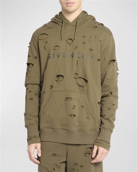 mens givenchy hoodie sale|givenchy destroyed hoodie.